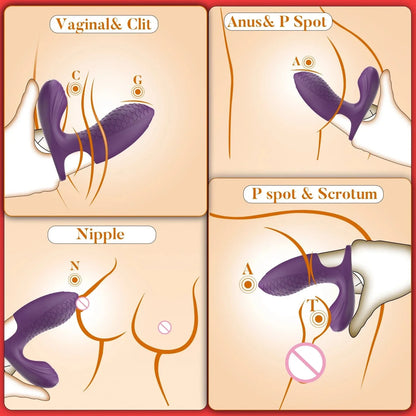 Upgraded 2-in-1 Double Vibration Finger Vibrator for G spot Clitoral Stimulation