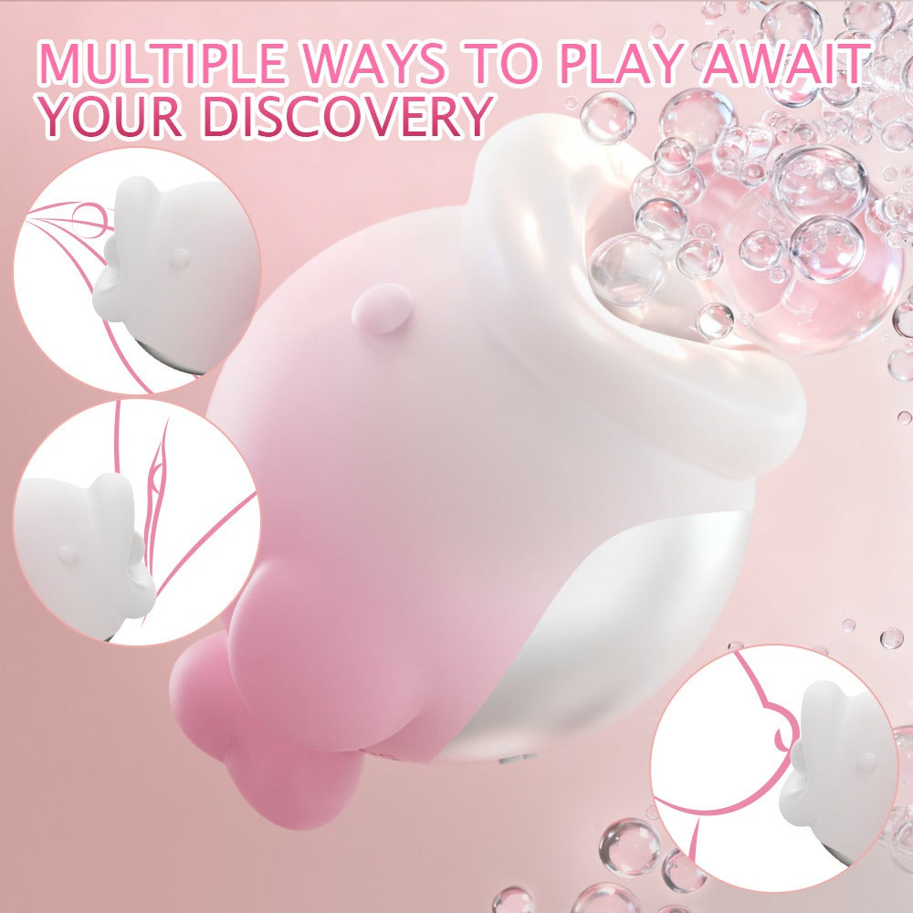 Big Mouth Fish Clitoral Clamping, Rotation & Vibrating Stimulator