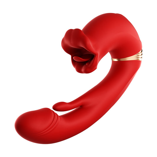 Rose Mucher Lip Biting &amp; Swing Klitoris-G-Punkt-Vibrator für Frauen