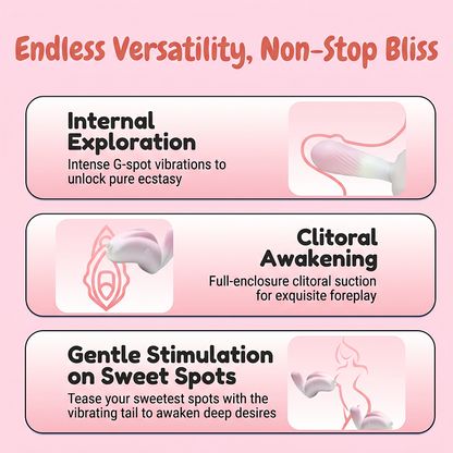 LOVETIDE Chang'e Rabbit Dual-Action Clitoral Suction & 180° Rotating G-Spot Vibrator Set