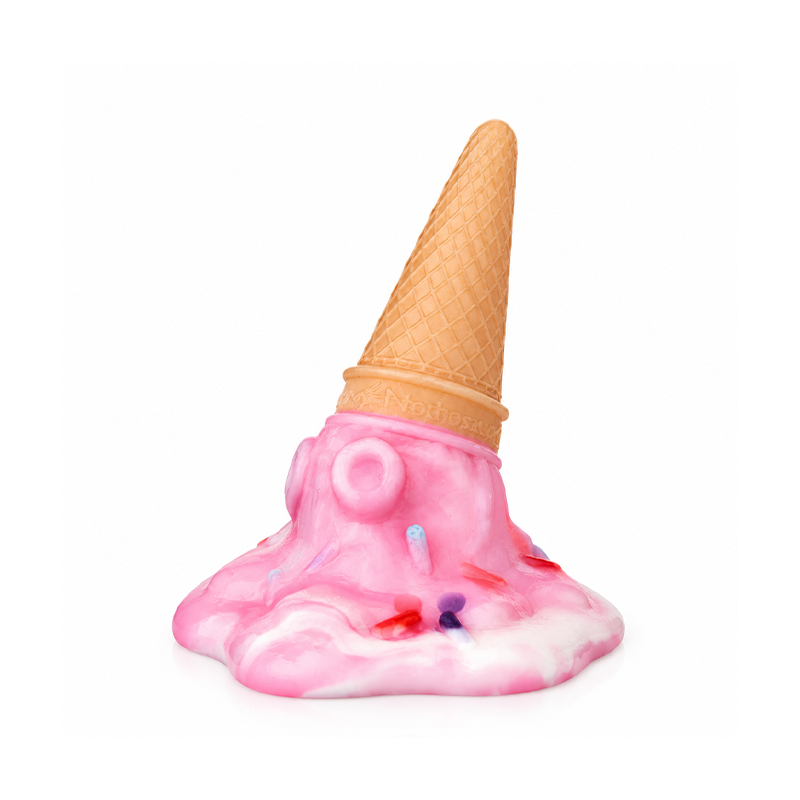 "Melted" Ice Cream Waffle Cone Fantasy Anal Dildo & Plug