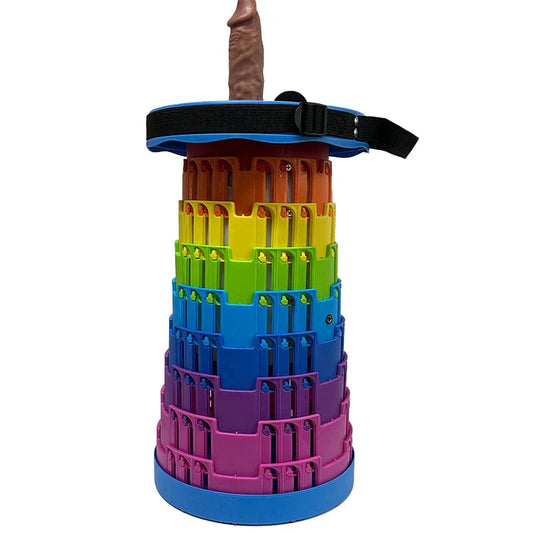 TOYHEERG Rainbow Telescopic Chair Sex Dildo Machine Outdoor Stimulation