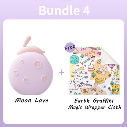 Moon Love Rabbit 2 in 1 Suction Egg Clitoral G Spot Vibrator Set