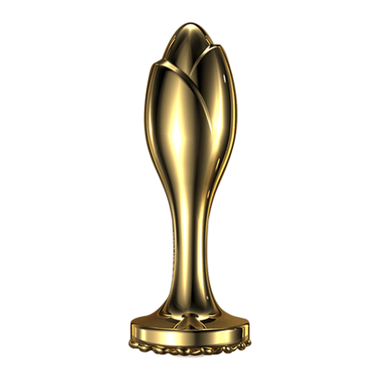 Pearl Rose Anal Plug Gold Stainless Steel Anal Expansion