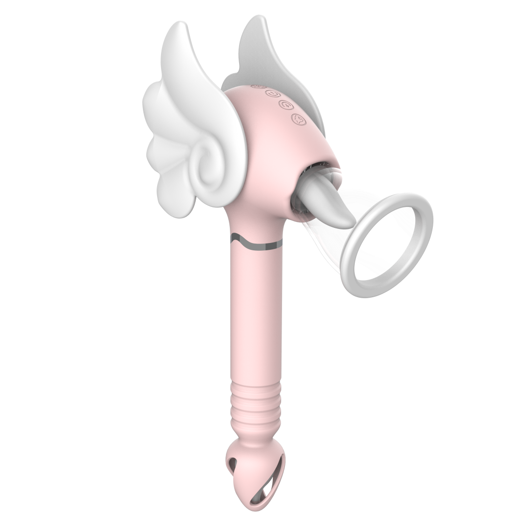 Magic Wand 4 in 1 Vacuum Suction Thrusting Clitoral G-spot Vibrator