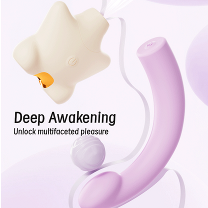 JIUUY XingMian Triple-Sensation Modular Clitoral Tapping, Suction & G-Spot Vibrator Set
