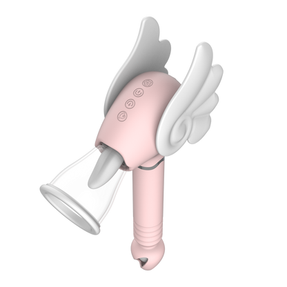 Magic Wand 4 in 1 Vacuum Suction Thrusting Clitoral G-spot Vibrator