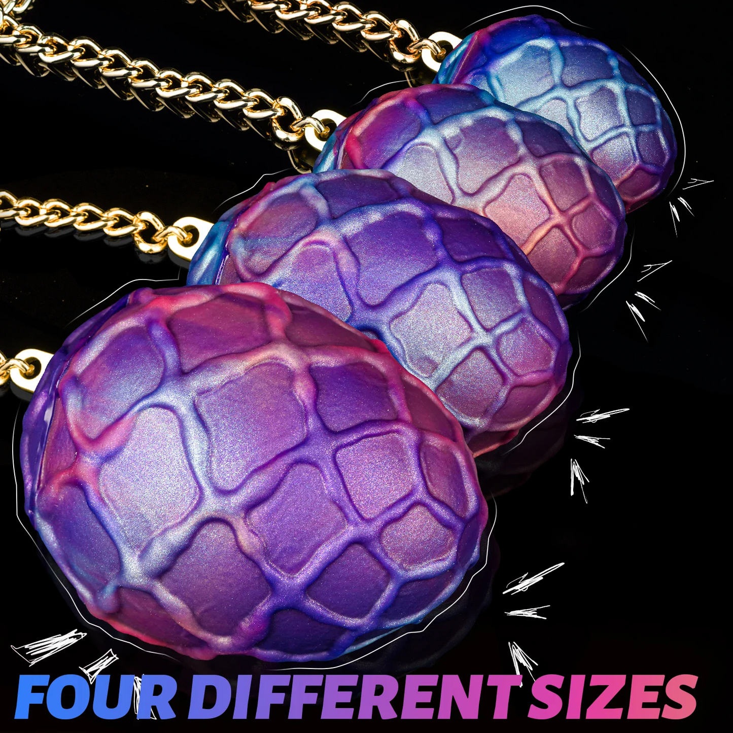 Textured Dragon Egg Silicone Anal Traction Plug