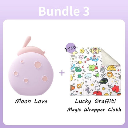 Moon Love Rabbit 2 in 1 Suction Egg Clitoral G Spot Vibrator Set