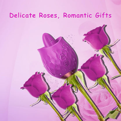 Rose Toy Vibrator For Wome Clitoral Tongue Licking Vibrator