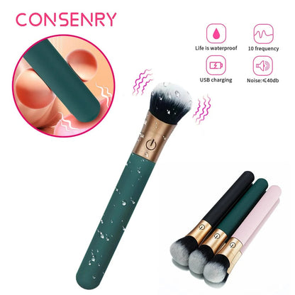 Brush Vibrator 2.1  for Women G-Spot Nipple Clitoral Makeup Stimulator